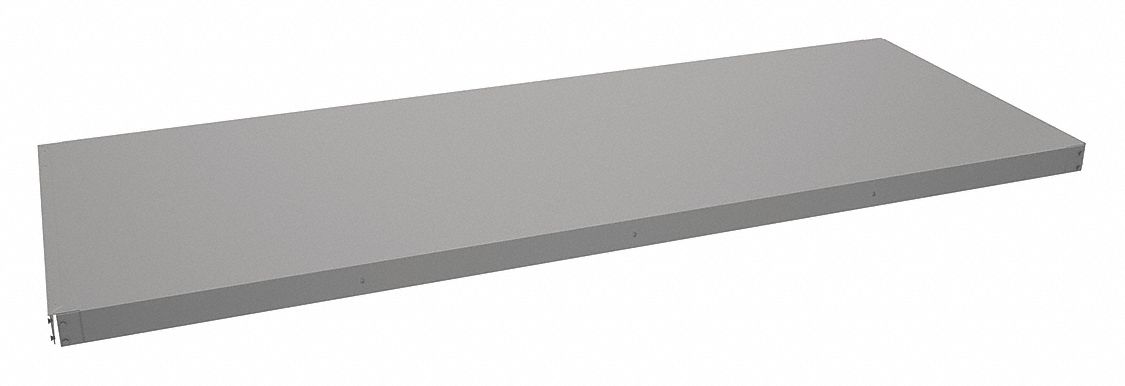 Shelf: 96 in   x 36 in, 2, 600 lb Load Capacity, Steel, 16 ga Decking, Gray, Shelf