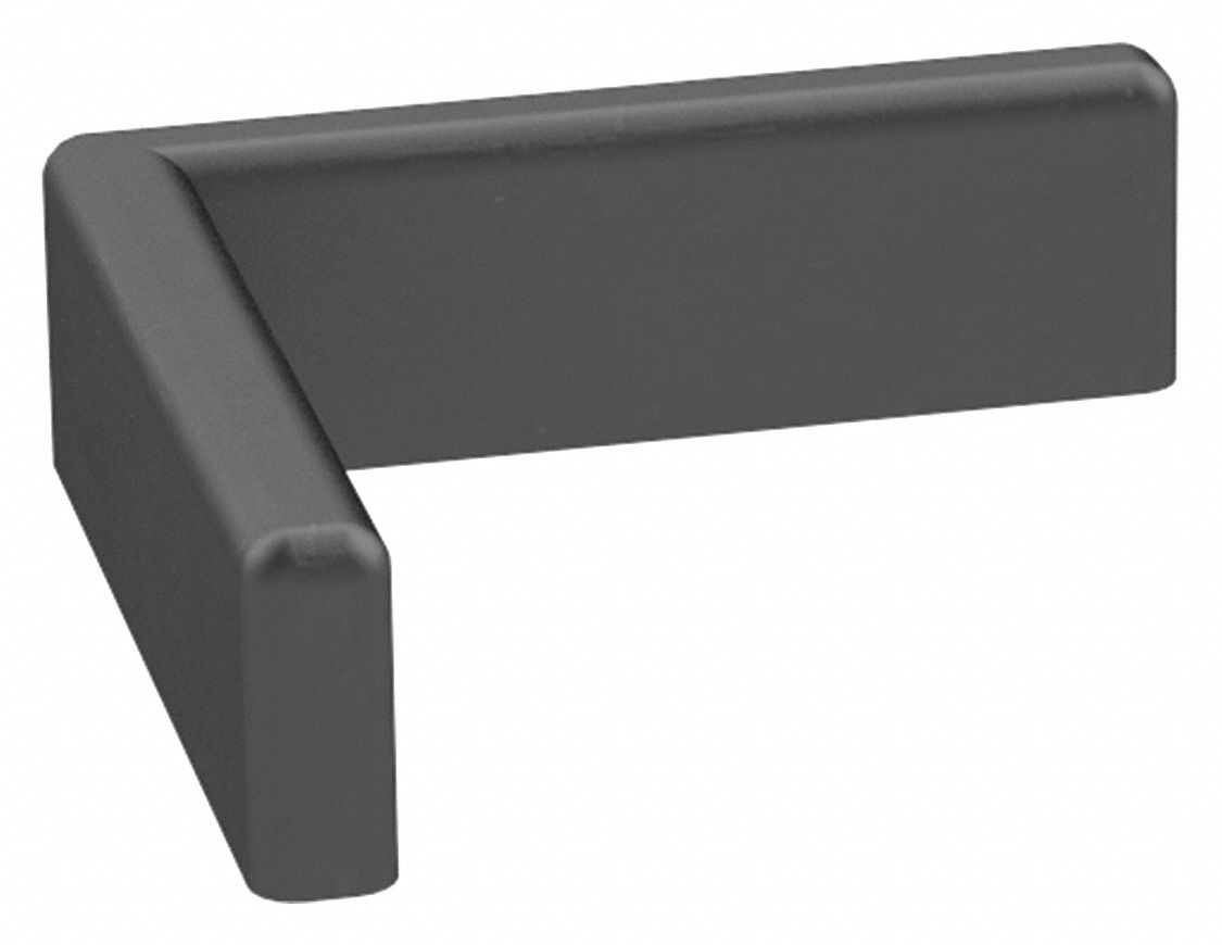 Protective Cap: 1 1/2 in x 1 1/2 in x 7/16 in, Black, Nylon, Unfinished