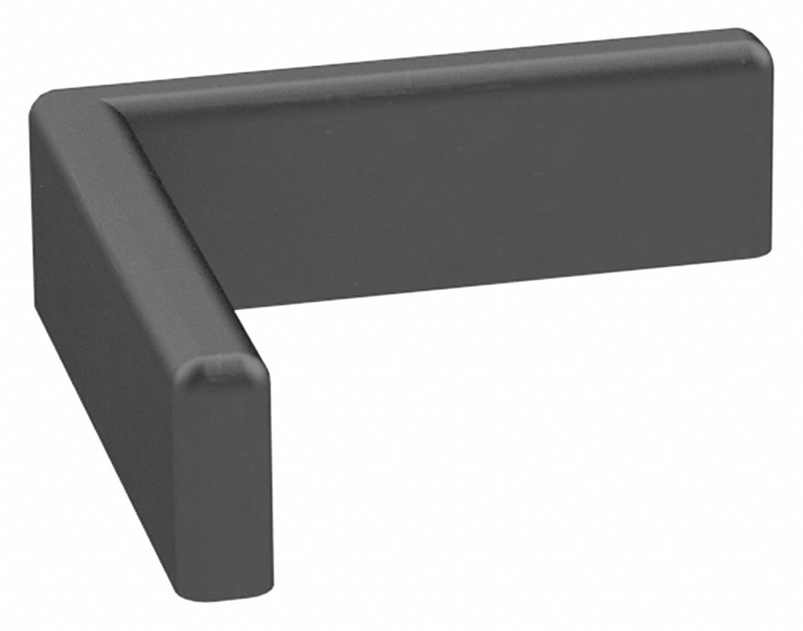 Protective Cap: 2 3/4 in x 2 3/4 in x 7/16 in, Black, Nylon, Unfinished