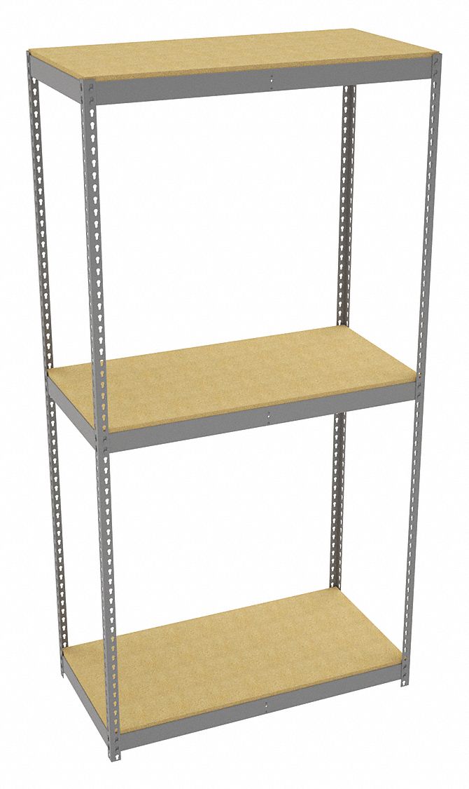 TENNSCO, Starter, HeavyDuty, Boltless Shelving 39FN27ZLE84824S3D