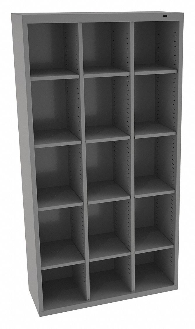 CUBBIE CABINET,MED GRAY,13-1/2INDX66INH