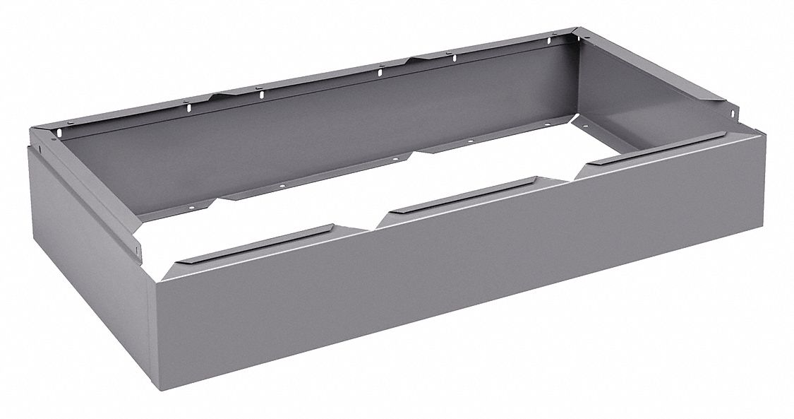 Locker Base: 36 in x 12 in x 6 in, 36 in Footplate Wd, Full, 1 Bases/Pedestal, Steel
