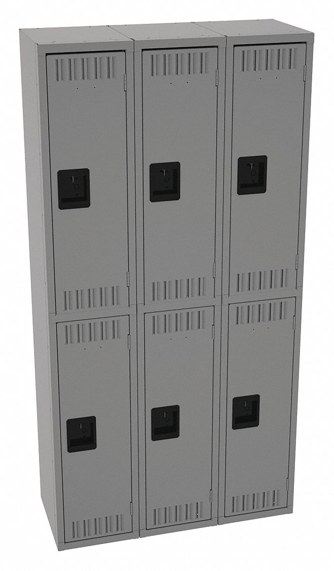 WARDROBE LOCKER,MEDIUM GREY,72 IN H