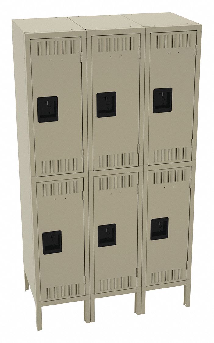 TENNSCO, 36 in x 18 in x 66 in, Louvered, Wardrobe Locker 39FP26DTS