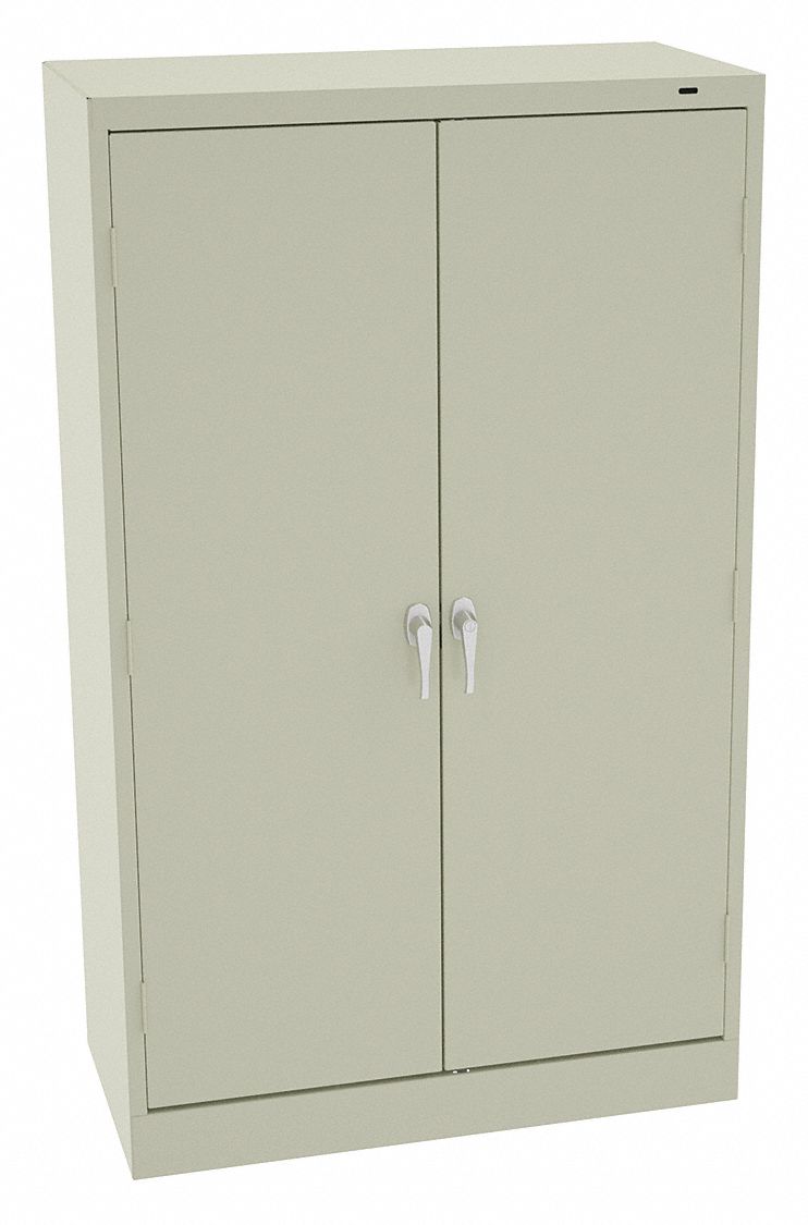 Storage Cabinet: 36 in x 18 in x 60 in, Swing  Handle & Keyed, 24 ga Panel Thick, Frame