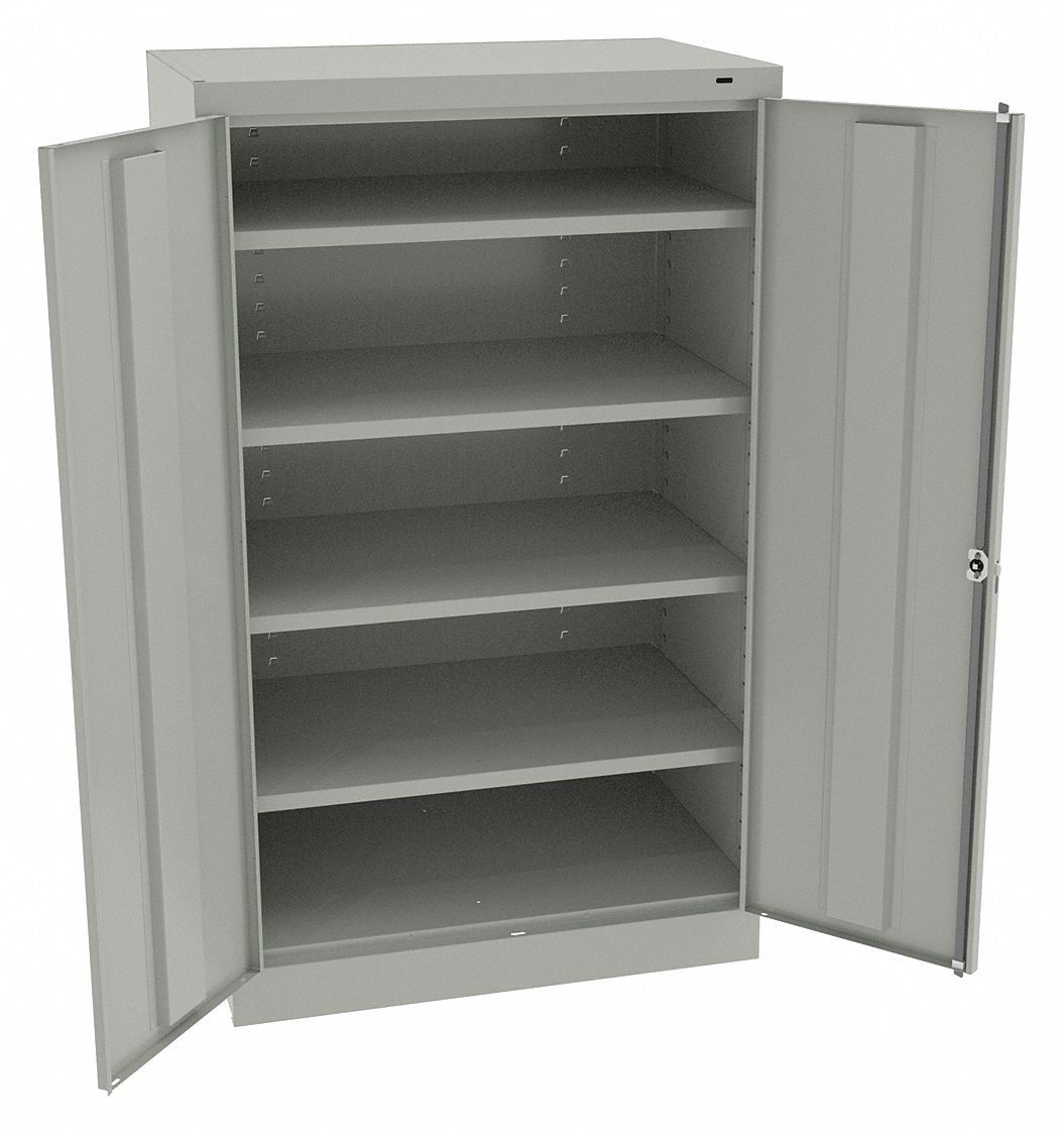 STORAGE CABINET, 36 IN X 24 IN X 60 IN, SWING HANDLE/KEYED, 24 GA PANEL THICK, FRAME