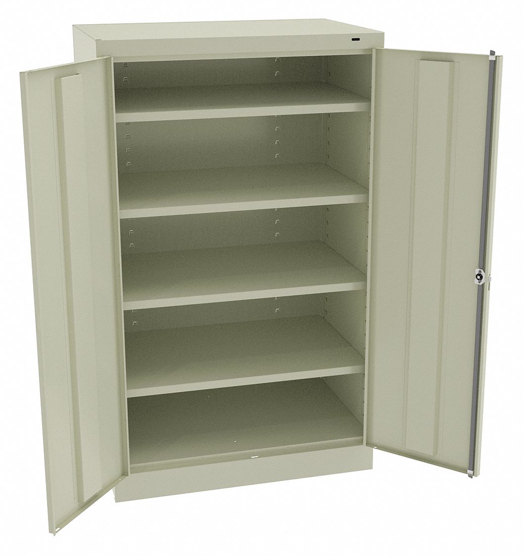 Storage Cabinet: 36 in x 24 in x 60 in, Swing  Handle & Keyed, 24 ga Panel Thick, Frame