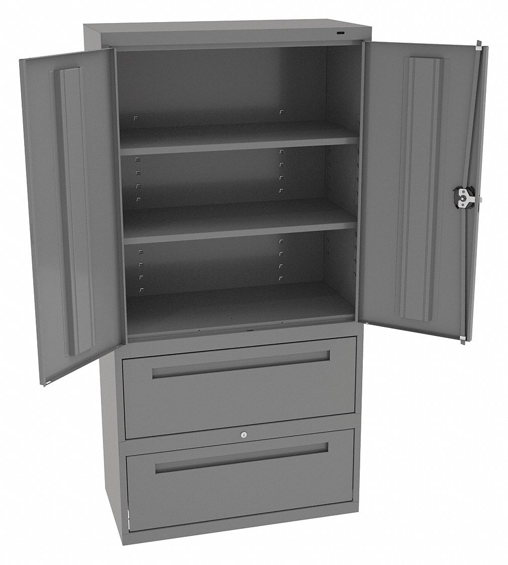 TENNSCO Commercial Storage Medium Gray, 72 in H X 36 in W X 18