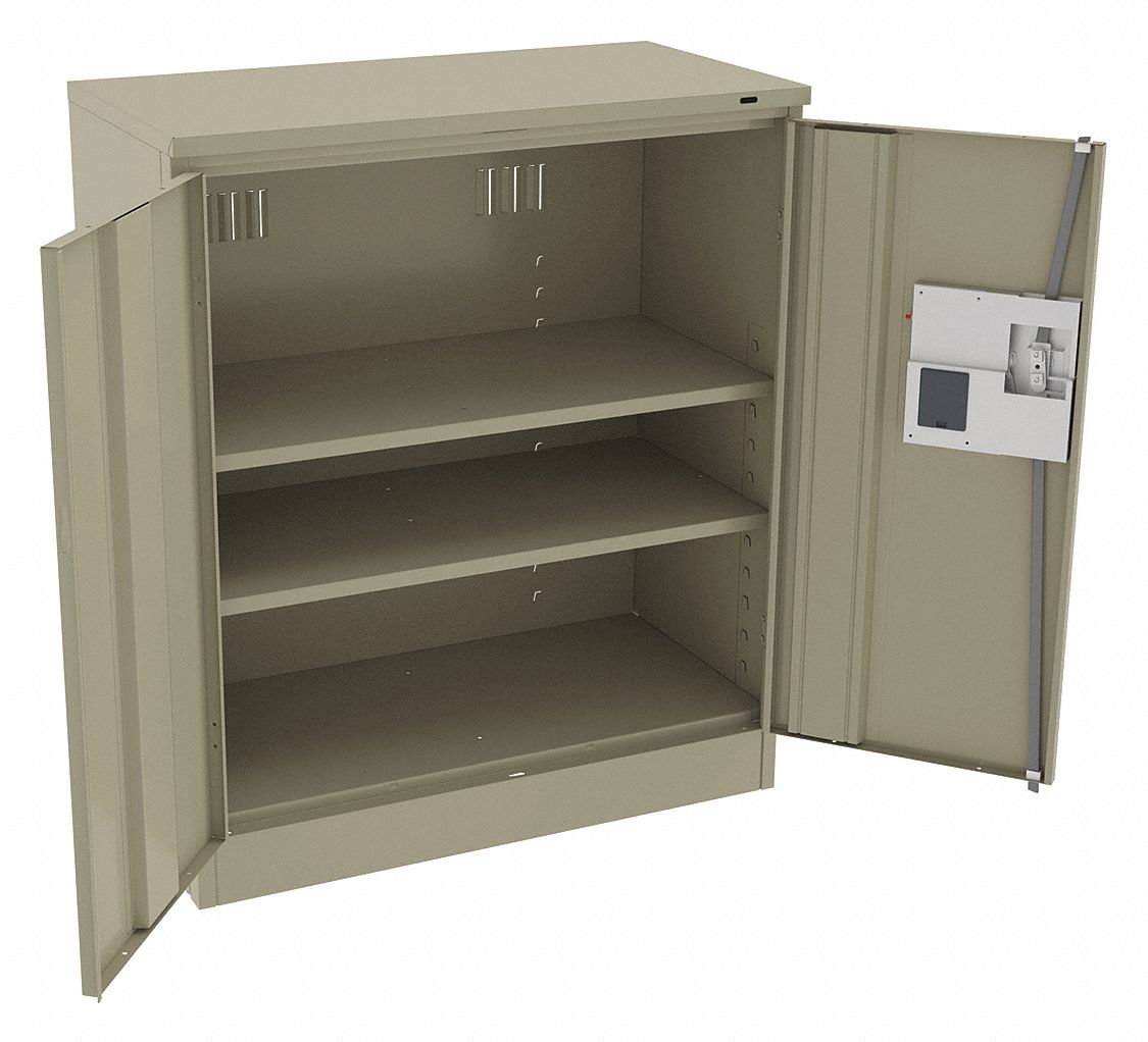 TENNSCO, 36 in x 18 in x 42 in, Recessed Pull Handle & Electronic Keypad, Storage