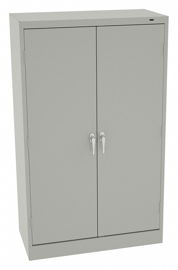 Storage Cabinet: 36 in x 18 in x 60 in, Swing  Handle & Keyed, 24 ga Panel Thick, Frame