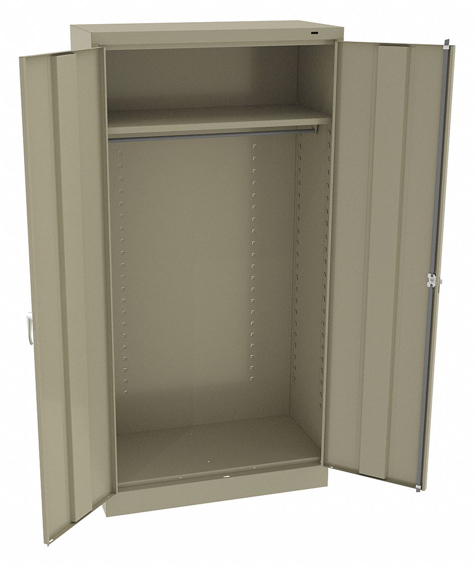 TENNSCO, 36 in x 18 in x 72 in, 1 Adj Shelf, Storage Cabinet - 39FR12 ...