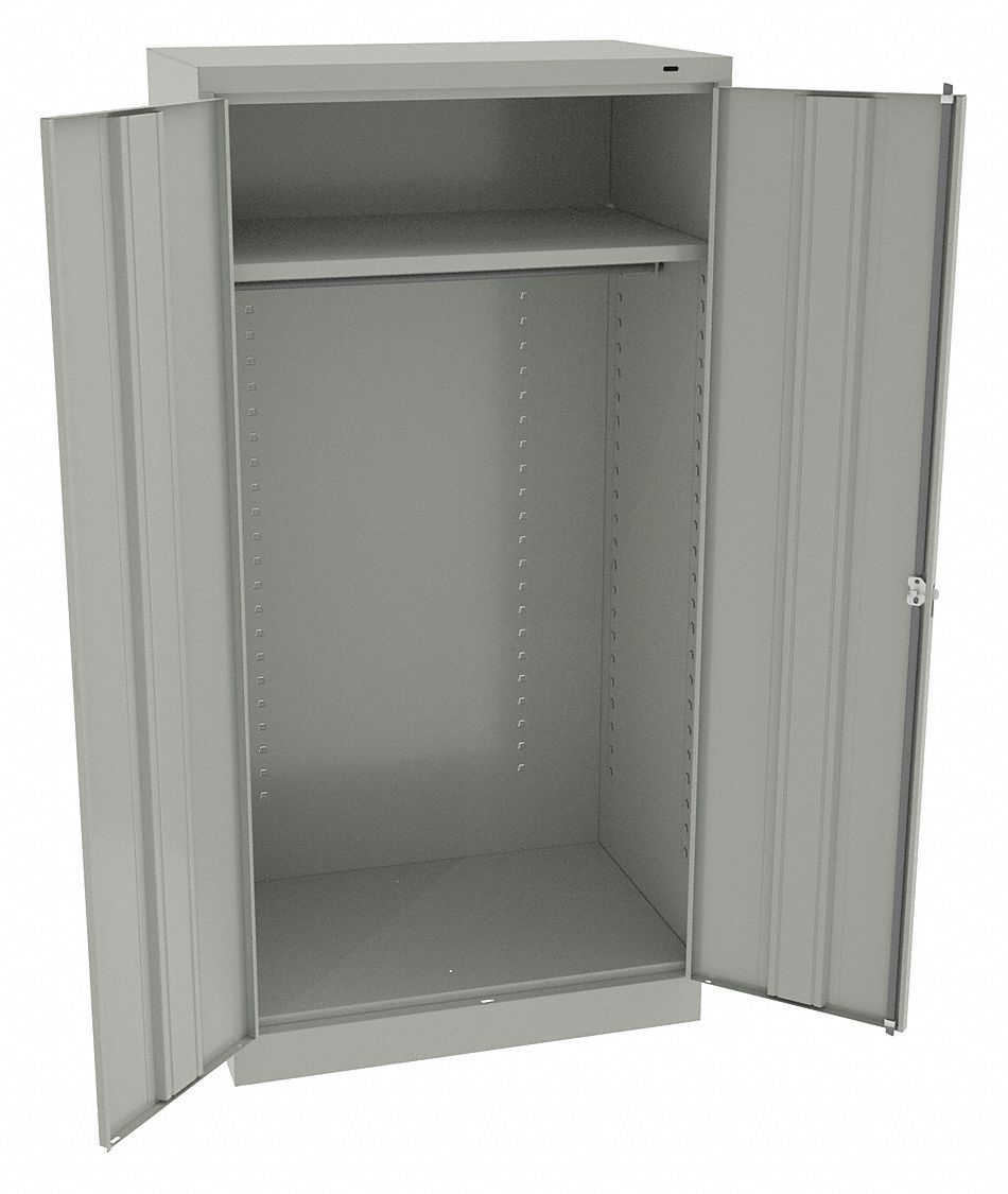 Tennsco Commercial Storage Cabinet Light Gray 72 H X 36 W X 24