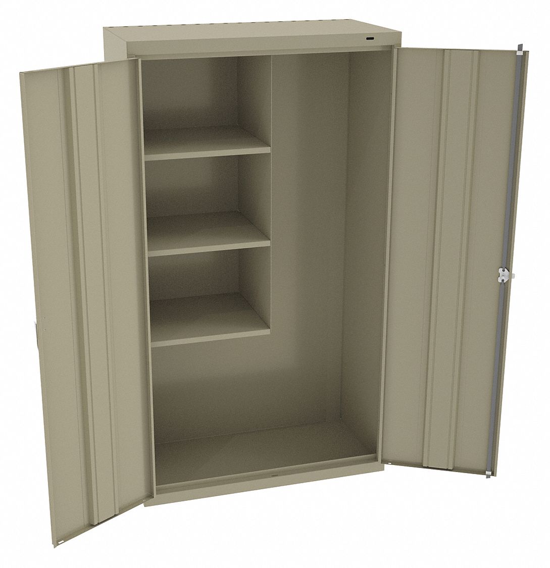 TENNSCO, 36 in x 18 in x 64 in, 3 Fixed Shelves, Storage Cabinet ...