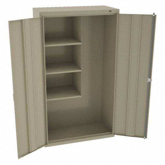 Tennsco, 36 In X 18 In X 64 In, 3 Fixed Shelves, Storage Cabinet 