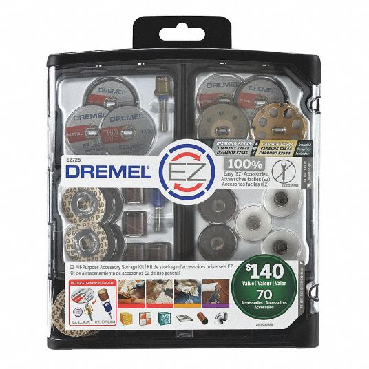 DREMEL, Gen Purpose Attachment Set, 70 Pieces, General Purpose Attachment  Set - 39FV52