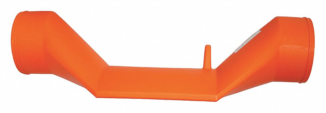 SADDLE VENT, ORANGE, 51 X 21 IN, OUTLET DIA 12 1/4 IN, INLET DIA 12 1/4 IN, PVC