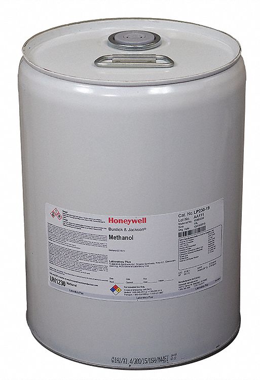 Methanol: ACS, 19 L, 67-56-1, 0.998, Solvent, Liquid, Can, Metal, 18 mo Shelf Life, 1