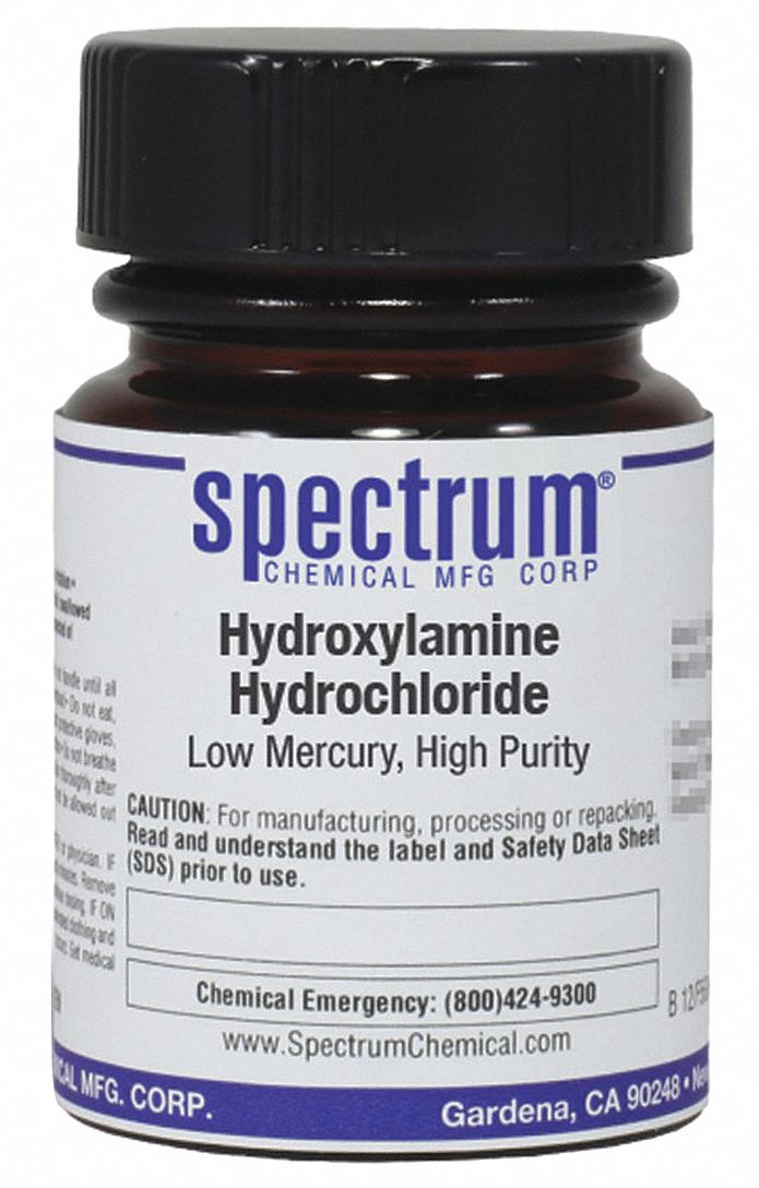 5470111, F.W. 69.49, Hydroxylamine Hydrochloride, Low Mercury, High