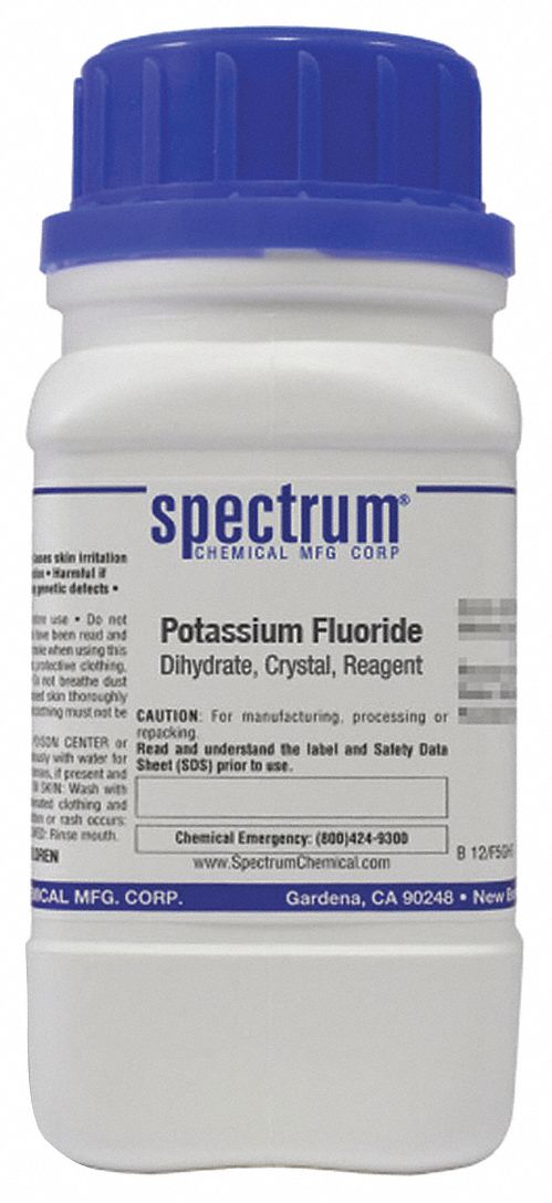 Potassium Fluoride - Dihydrate: Lab, 125 g, 13455-21-5, Reagent, Powder, Bottle, Plastic, 1