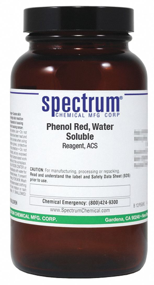 Phenol Red, Water Soluble, Reagent, 100g