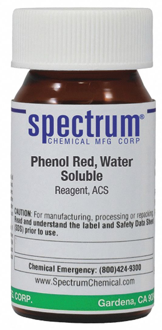 Phenol Red, Water Soluble, Reagent, ACS, 5g