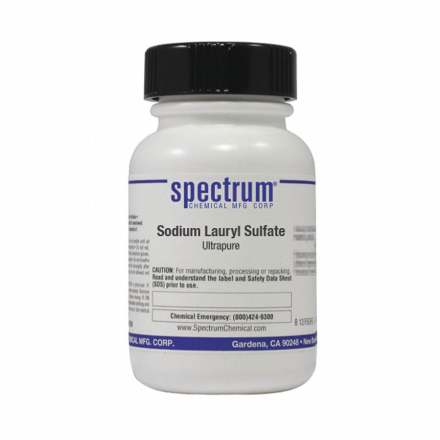 SPECTRUM Sodium Lauryl Sulfate, Ultrapure, Analytical Reagents, Bottle