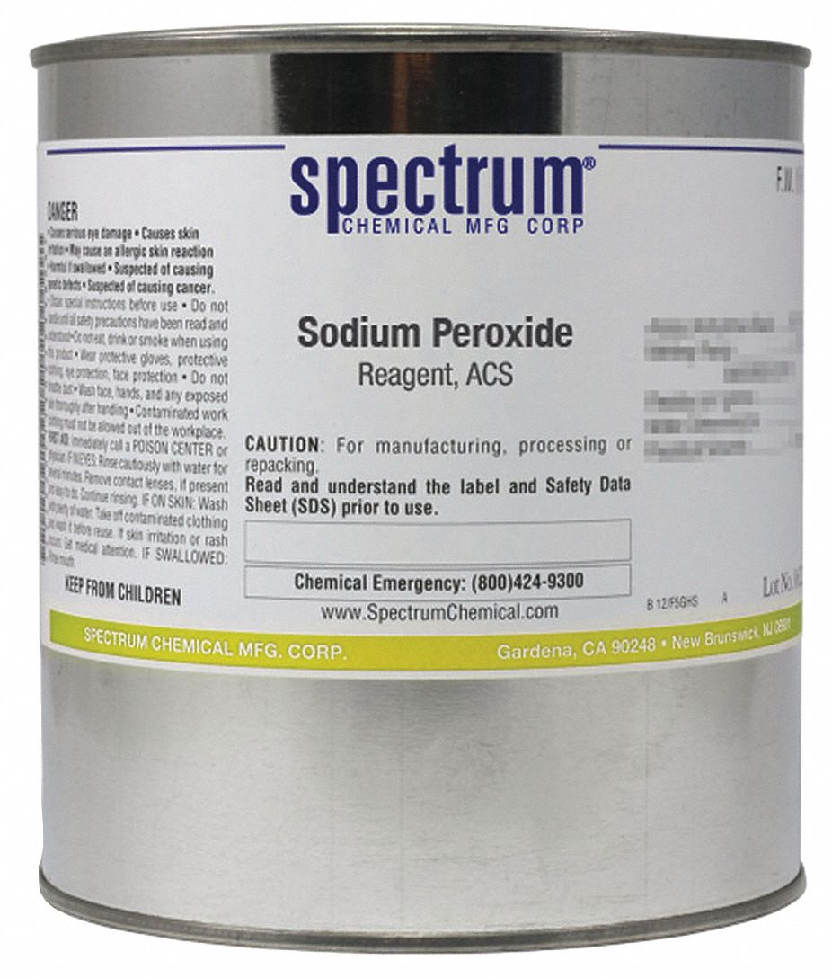 Sodium Peroxide, Reagents, ACS: ACS Reagent, 1313-60-6, Reagent, Micro-Pellets, 24 mo Shelf Life, 1