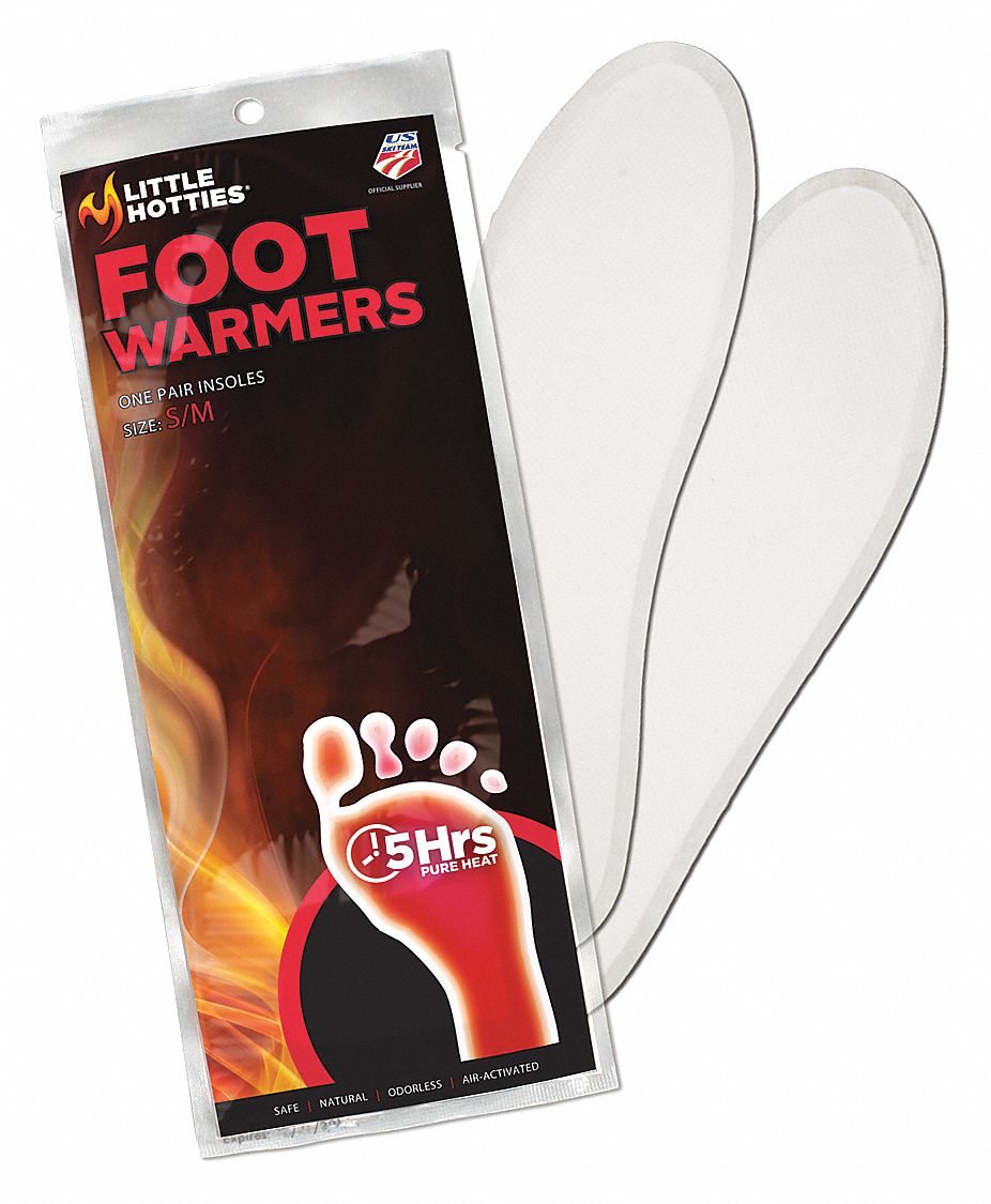 Foot Warmer: Foot Warmer, Air-Activated, Up to 5 hr, 105°F Avg Temp, 07340, 20 PK