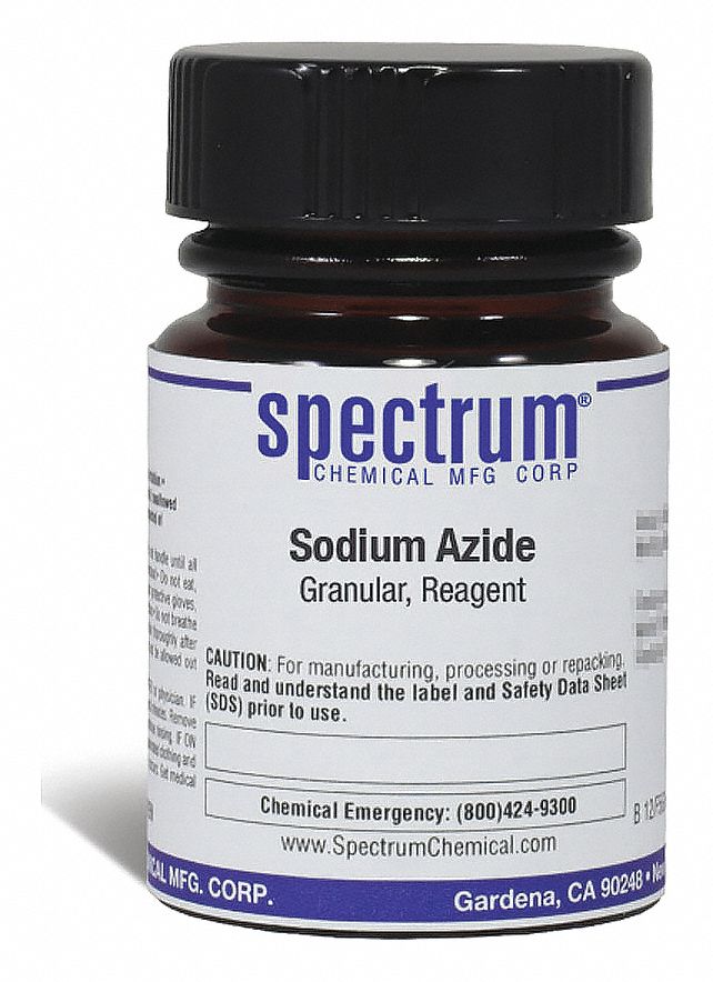 26628228, F.W. 65.01, Sodium Azide, Granular, Reagent 39H014SO110