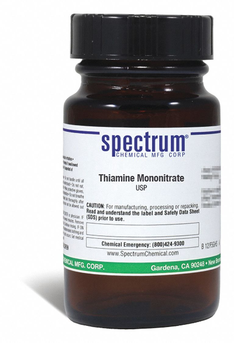 SPECTRUM Thiamine Mononitrate, USP: 532-43-4, F.W. 327.36, C12H17N5O4S ...