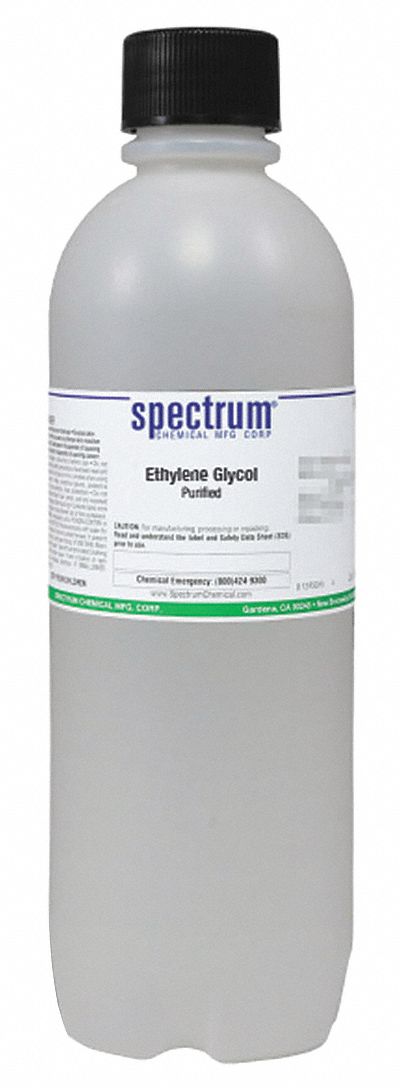 Ethylene Glycol: Lab, 1 L, 107-21-1, Solvent, Liquid, Bottle, Plastic, 24 mo Shelf Life, 1