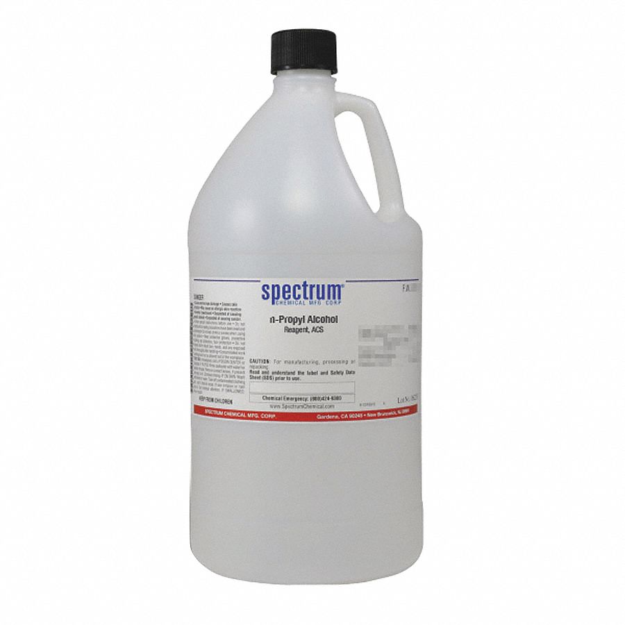 n-Propyl Alcohol: ACS, 4 L, 71-23-8, Alcohol, Liquid, Jug, Plastic, 24 mo Shelf Life, 1