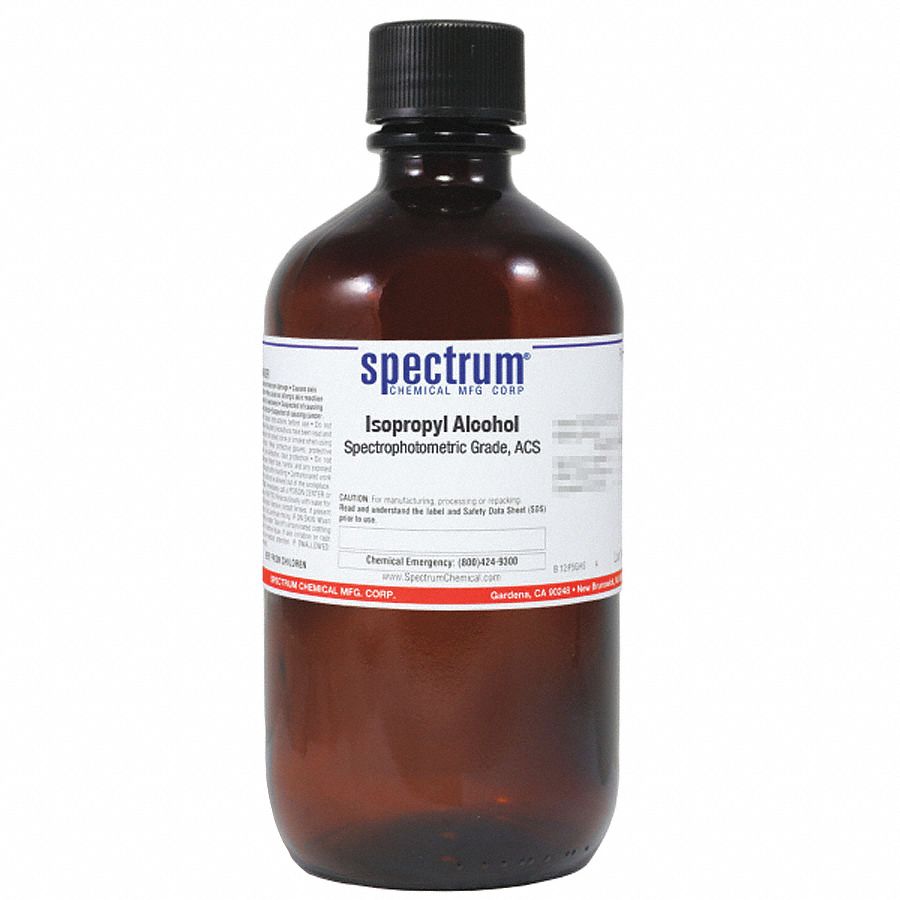 Isopropyl Alcohol: ACS, 1 L, 67-63-0, Alcohol/Solvent, Liquid, Bottle, Amber Glass, 1