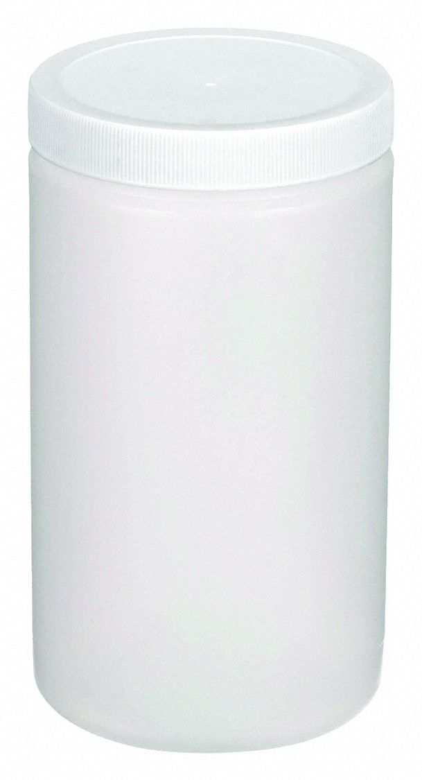 Jar: HDPE, 32 fl oz Capacity - oz, 960 mL Capacity - mL, 94 mm Body Dia, 164 mm Overall Ht, Sampling