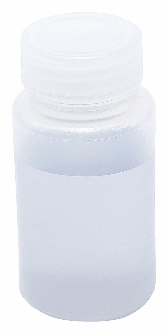 Bottle: 4 oz Labware Capacity - English, LDPE, Includes Closure, 12 PK