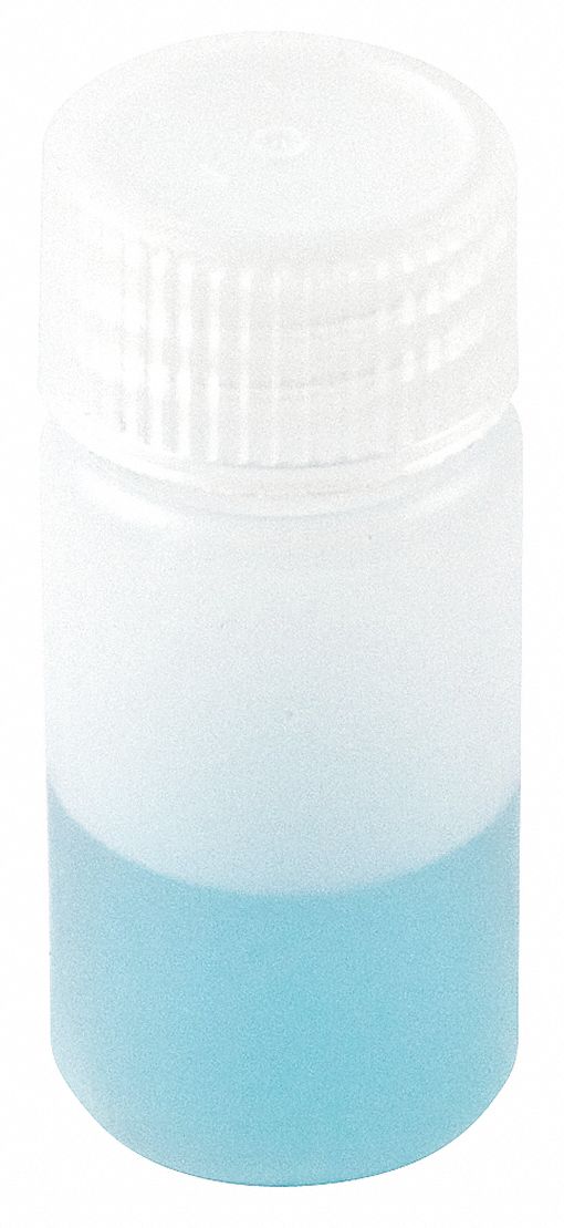 Bottle: 1 oz Labware Capacity - English, HDPE, Includes Closure, 12 PK