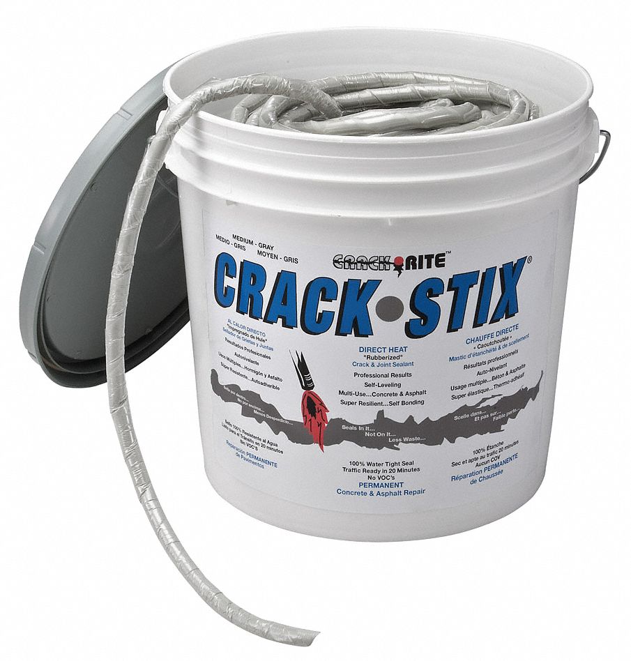 Crack Filler: Crack Rite, Gray, Acrylic Latex, 10 lb Container Size, Pail, No VOC