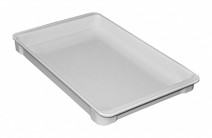 MOLDED FIBERGLASS, 1.34 gal, 18 3/4 in x 11 7/8 in x 1 3/4 in, Stacking Container 39H983