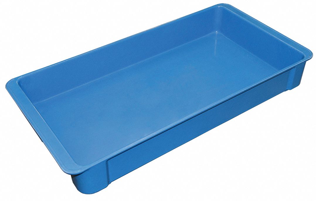 STACK CONTAINER,23-3/8X12X3-1/8,BLUE