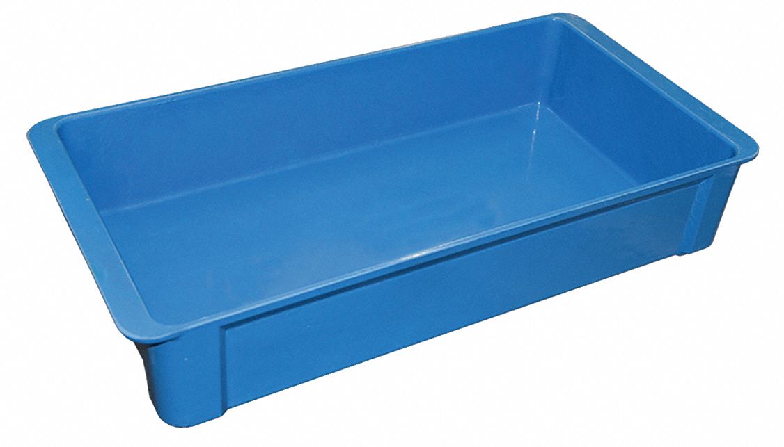 STACK CONTAINER,23-3/8X12X4-3/8,BLUE