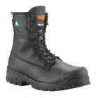UNISEX WORK BOOTS, SZ 8.5, MICROFIBRE/CAMBRELLE, BLK, 8 IN H, CSA, THINSULATE