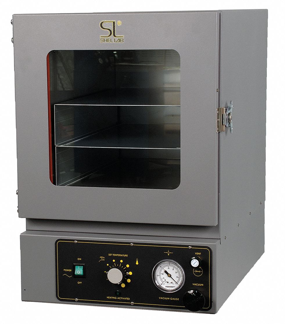 Vacuum Oven: 15° to 210°, 0.6 Capacity (Cu.-Ft.), 15.5 in Overall Ht, 19 in Overall Wd