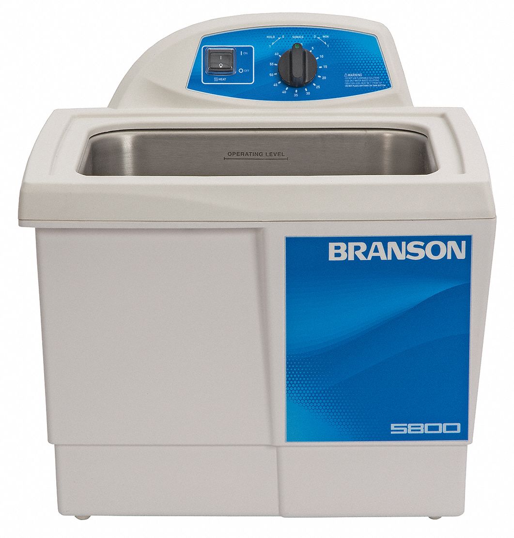 BRANSON Ultrasonic Cleaner with European Cord, 2.5 gal Tank, Timer