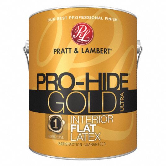 PRATT & LAMBERT Flat Interior Paint, Latex, Black, 1 gal 41DT980000Z818516 Grainger