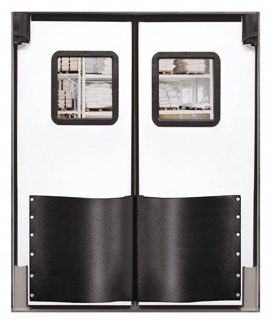 CHASE Polyethylene Swinging Door, White; Number of Doors 2, 5 ftW x 7