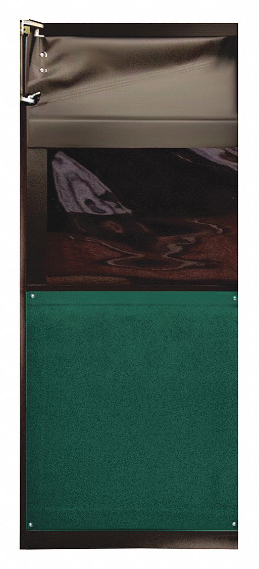 Swinging Door: PVC, 1 Doors, Green, 2 1/2 ft Door Wd, 7 ft Door Ht, Window Included, PVC, PVC