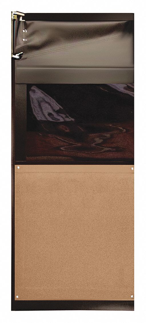 Swinging Door: PVC, 1 Doors, Brown, 2 1/2 ft Door Wd, 7 ft Door Ht, Window Included, PVC, PVC