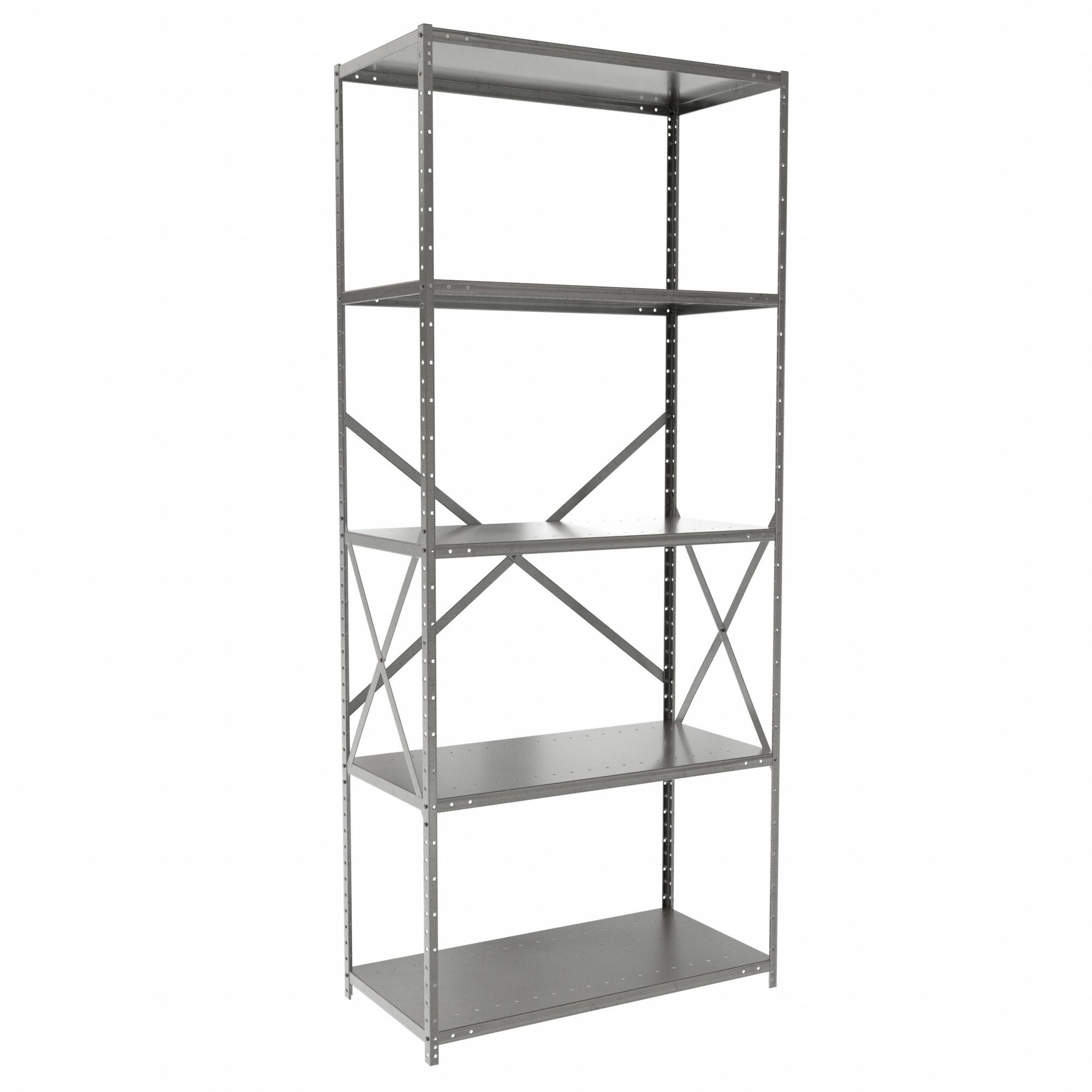 HALLOWELL, Standalone, Heavy-Duty, Metal Shelving - 39K776|F7510-18HG ...