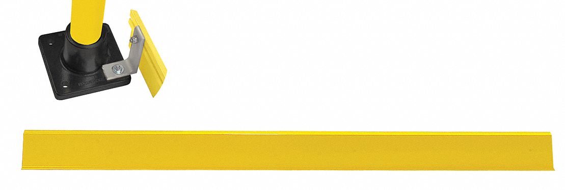 Toe Board: 4 in Overall Ht, 72 in Overall Wd, 6 ft Overall Dp, Toe Board, Yellow