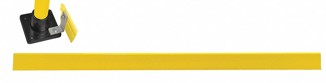 Toe Board: 4 in Overall Ht, 96 in Overall Wd, 8 ft Overall Dp, Toe Board, Yellow